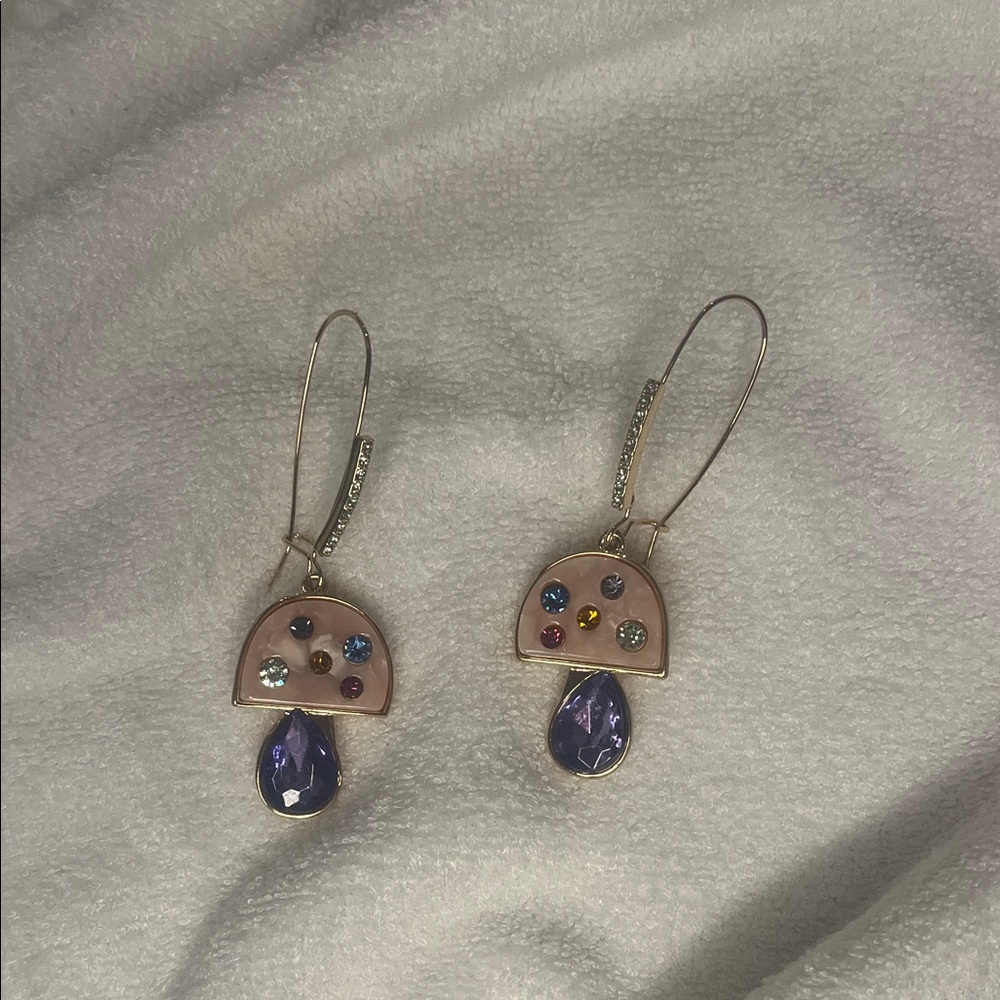 Betsey Johnson Elegant Multicolor Drop Earrings